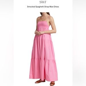 SWF hot pink spaghetti strap maxi dress - perfect for the beach and summer!